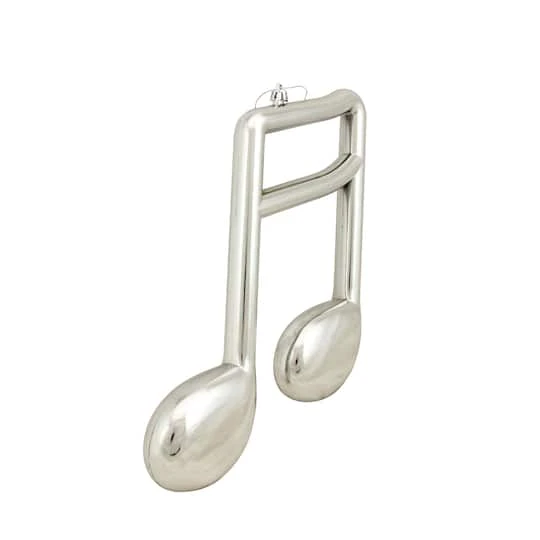 Northlight Silver Shiny Musical Sixteenth Note Ornament 5 Northlight Silver Shiny Musical Sixteenth Note Ornament - Image 3