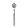 12" Glitter Silver Christmas Ball Ornament With Tassels -Michaels X-Mas Decor D491076S 1