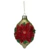 Northlight 6.5" Glitter Red & Gold Poinsettia Glass Finial Christmas Ornament 2 Northlight 6.5" Glitter Red & Gold Poinsettia Glass Finial Christmas Ornament -Michaels X-Mas Decor D491078S 1