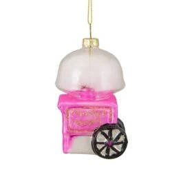 Northlight 3.5" Pink, White & Gold Cotton Candy Machine Glass Christmas Ornament 15 Northlight 3.5" Pink, White & Gold Cotton Candy Machine Glass Christmas Ornament -Michaels X-Mas Decor D491085S 3