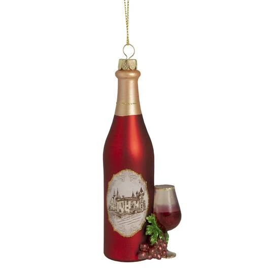 Northlight 6" Matte Red Wine Country Glass Bottle Christmas Ornament 9 Northlight 6" Matte Red Wine Country Glass Bottle Christmas Ornament - Image 7