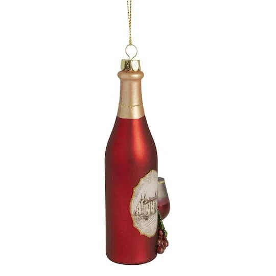 Northlight 6" Matte Red Wine Country Glass Bottle Christmas Ornament 12 Northlight 6" Matte Red Wine Country Glass Bottle Christmas Ornament - Image 10