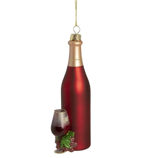 Northlight 6" Matte Red Wine Country Glass Bottle Christmas Ornament 13 Northlight 6" Matte Red Wine Country Glass Bottle Christmas Ornament - Image 11