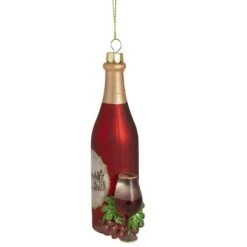 Northlight 6" Matte Red Wine Country Glass Bottle Christmas Ornament 16 Northlight 6" Matte Red Wine Country Glass Bottle Christmas Ornament -Michaels X-Mas Decor D491087S 3