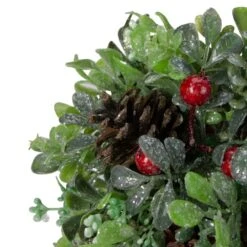 Northlight 7" Green & Red Glitter Berry Pine Cone Topiary Ball Ornament -Michaels X-Mas Decor D491089S 2