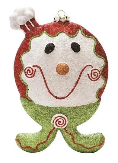 Northlight 9" Glittered Red & Green Shatterproof Gingerbread Boy Christmas Ornament 3 Northlight 9" Glittered Red & Green Shatterproof Gingerbread Boy Christmas Ornament