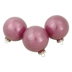 Northlight 12ct. 3" Glitter & Matte Magenta Pink Finial & Glass Ball Christmas Ornaments 10 Northlight 12ct. 3" Glitter & Matte Magenta Pink Finial & Glass Ball Christmas Ornaments -Michaels X-Mas Decor D491101S 3