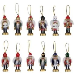 Northlight 12ct. 3.25" Multicolor Nutcracker Wood Ornaments 16 Northlight 12ct. 3.25" Multicolor Nutcracker Wood Ornaments -Michaels X-Mas Decor D491121S 11
