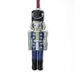 Northlight 3.75" Shiny Silver And Blue Nutcracker Crystal Embellished Ornament -Michaels X-Mas Decor D491125S 2