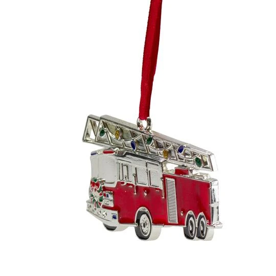 Northlight Silver Plated Fire Truck Crystal Embellished Ornament 6 Northlight Silver Plated Fire Truck Crystal Embellished Ornament - Image 4