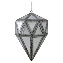Northlight 5.5" Silver And Clear Mirrored Framed Geometric Drop Ornament 8 Northlight 5.5" Silver And Clear Mirrored Framed Geometric Drop Ornament -Michaels X-Mas Decor D491136S 1 1