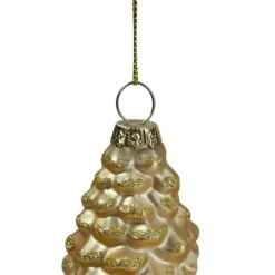 Northlight Matte Gold Pine Cone Glass Ornament -Michaels X-Mas Decor D491141S 3