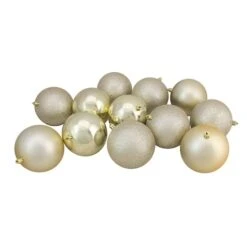 Northlight 12ct. Champagne Gold Shatterproof Christmas Ball Ornaments Set -Michaels X-Mas Decor D491150S 3