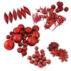 Northlight 125ct. 5.5" Apple Red Shatterproof 3-Finish Christmas Ornaments -Michaels X-Mas Decor D491152S 11