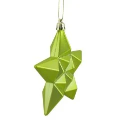 12ct. 5" Matte Green Kiwi Glittered Star Shatterproof Christmas Ornaments -Michaels X-Mas Decor D491163S 2