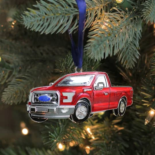 Northlight 4" Red Ford F-150 Pick Up Truck Christmas Ornament 6 Northlight 4" Red Ford F-150 Pick Up Truck Christmas Ornament - Image 4