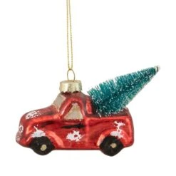 Northlight 4" Red Metallic Truck With A Sisal Tree Glass Christmas Ornament 17 Northlight 4" Red Metallic Truck With A Sisal Tree Glass Christmas Ornament -Michaels X-Mas Decor D491175S 11
