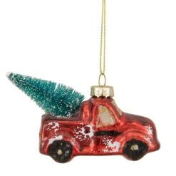 Northlight 4" Red Metallic Truck With A Sisal Tree Glass Christmas Ornament 20 Northlight 4" Red Metallic Truck With A Sisal Tree Glass Christmas Ornament -Michaels X-Mas Decor D491175S 14