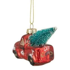 Northlight 4" Red Metallic Truck With A Sisal Tree Glass Christmas Ornament 21 Northlight 4" Red Metallic Truck With A Sisal Tree Glass Christmas Ornament -Michaels X-Mas Decor D491175S 15