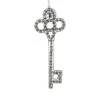 10" Silver Antique Finish Rhinestone Embellished Key Christmas Ornament -Michaels X-Mas Decor D491182S 1