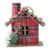 Northlight 4" Frosted & Glittered Red & Brown Plaid Country Cabin Christmas Ornament 1 Northlight 4" Frosted & Glittered Red & Brown Plaid Country Cabin Christmas Ornament -Michaels X-Mas Decor D491185S 1