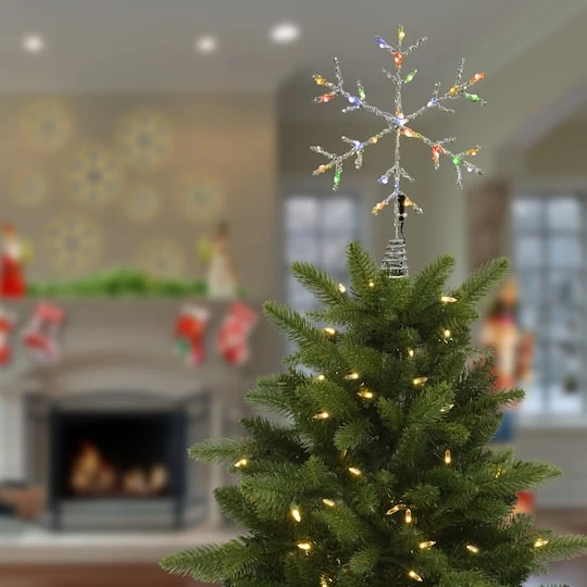 14.5" Snowflake Tree Top With Dual Color® Lights 5 14.5" Snowflake Tree Top With Dual Color® Lights - Image 3
