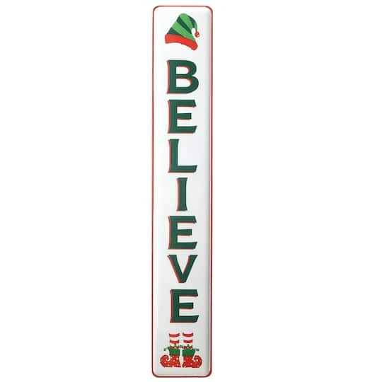 47" Believe Vertical Holiday Wall Sign 4 47" Believe Vertical Holiday Wall Sign - Image 2