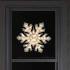 Northlight 20" Lighted Snowflake Christmas Window Silhouette Décor 13 Northlight 20" Lighted Snowflake Christmas Window Silhouette Décor -Michaels X-Mas Decor D491429S 2