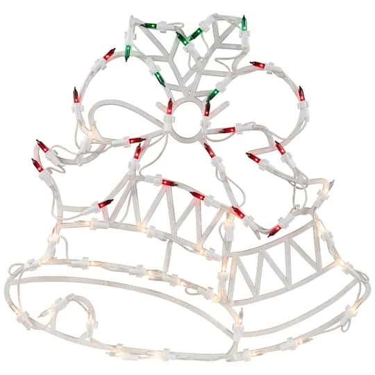 Northlight 15" Lighted Bells With Bow Christmas Window Silhouette Decoration 10 Northlight 15" Lighted Bells With Bow Christmas Window Silhouette Decoration - Image 8