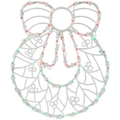 Northlight 16" White & Clear LED Lighted Wreath Christmas Window Silhouette Decoration -Michaels X-Mas Decor D491431S 12