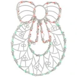 Northlight 16" White & Clear LED Lighted Wreath Christmas Window Silhouette Decoration -Michaels X-Mas Decor D491431S 4