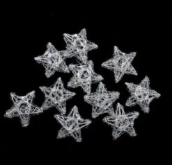 PENN 10ct. Clear LED Spun Glass Star Christmas String Lights -Michaels X-Mas Decor D491435S 1