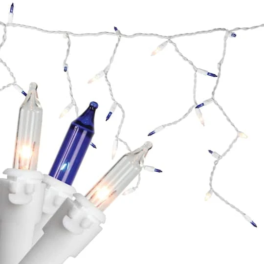 Northlight 50ct. Blue & Clear Mini Window Curtain Icicle Christmas String Lights 5 Northlight 50ct. Blue & Clear Mini Window Curtain Icicle Christmas String Lights - Image 3