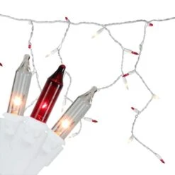 Northlight 50ct. Red & Clear Mini Icicle Christmas String Lights -Michaels X-Mas Decor D491450S 2