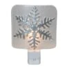 Northlight Silver Snowflake Glass Christmas Night Light -Michaels X-Mas Decor D491467S 1