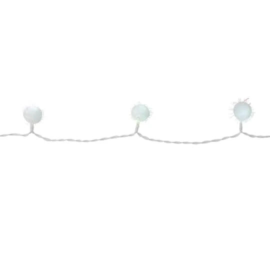 Northlight 40ct. Cool White Iridescent Snowball LED Christmas String Lights 3 Northlight 40ct. Cool White Iridescent Snowball LED Christmas String Lights