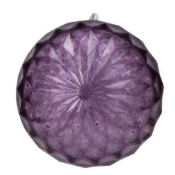 Northlight 6" Purple LED Christmas Crystal Sphere Hanging Outdoor Décor