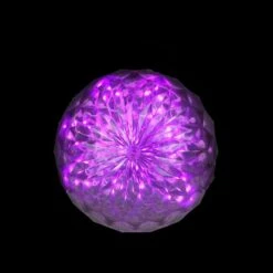 Northlight 6" Purple LED Christmas Crystal Sphere Hanging Outdoor Décor 8 Northlight 6" Purple LED Christmas Crystal Sphere Hanging Outdoor Décor -Michaels X-Mas Decor D491499S 2