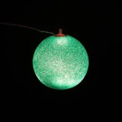 Sienna 7" Green Lighted Twinkling Christmas Hanging Decor -Michaels X-Mas Decor D491501S 12