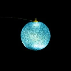 Sienna 7" Blue Shimmering Sphere Mini Ball Outdoor Decorative Patio Christmas String Lights 8 Sienna 7" Blue Shimmering Sphere Mini Ball Outdoor Decorative Patio Christmas String Lights -Michaels X-Mas Decor D491503S 2