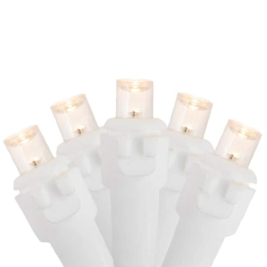 Northlight 100ct. LED Wide Angle Christmas String Lights With White Wire Warm White 9 Northlight 100ct. LED Wide Angle Christmas String Lights With White Wire Warm White - Image 7