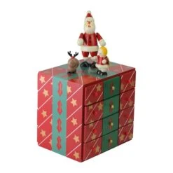 Northlight 10.5" Red & Green Elegant Advent Storage Calendar Box 10 Northlight 10.5" Red & Green Elegant Advent Storage Calendar Box -Michaels X-Mas Decor D491520S 3