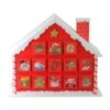 Northlight 10.25" Red & White Advent House With Chimney Storage Box -Michaels X-Mas Decor D491523S 1
