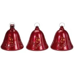 Northlight 6.5" Musical Lighted Red Bells Christmas Décor Set 11 Northlight 6.5" Musical Lighted Red Bells Christmas Décor Set -Michaels X-Mas Decor D491527S 3