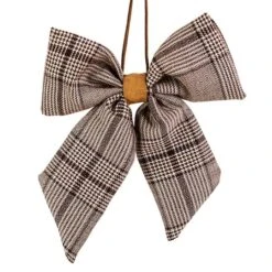 Northlight 19" Black & White Plaid Two Loop Christmas Bow Decoration -Michaels X-Mas Decor D491534S 11
