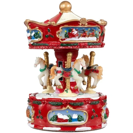 Northlight 6.5" Animated Carousel Music Box 4 Northlight 6.5" Animated Carousel Music Box - Image 2