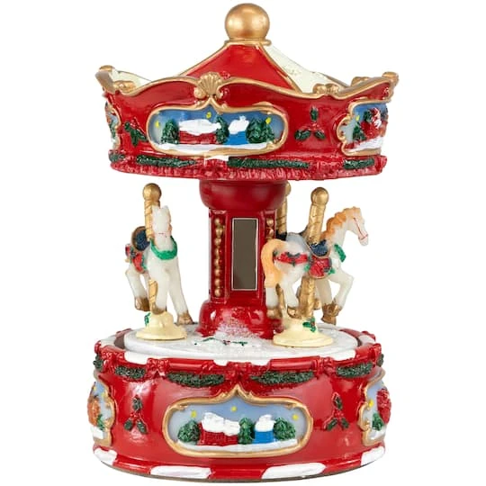 Northlight 6.5" Animated Carousel Music Box 10 Northlight 6.5" Animated Carousel Music Box - Image 8