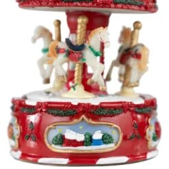 Northlight 6.5" Animated Carousel Music Box 21 Northlight 6.5" Animated Carousel Music Box -Michaels X-Mas Decor D491549S 13