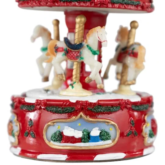 Northlight 6.5" Animated Carousel Music Box 6 Northlight 6.5" Animated Carousel Music Box - Image 4