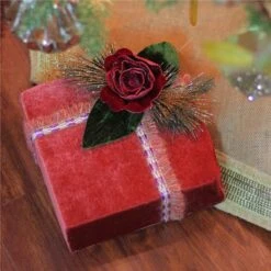 Northlight 8" Dark Rose Gold Floral Accent Christmas Gift Box Décor 9 Northlight 8" Dark Rose Gold Floral Accent Christmas Gift Box Décor -Michaels X-Mas Decor D491559S 3